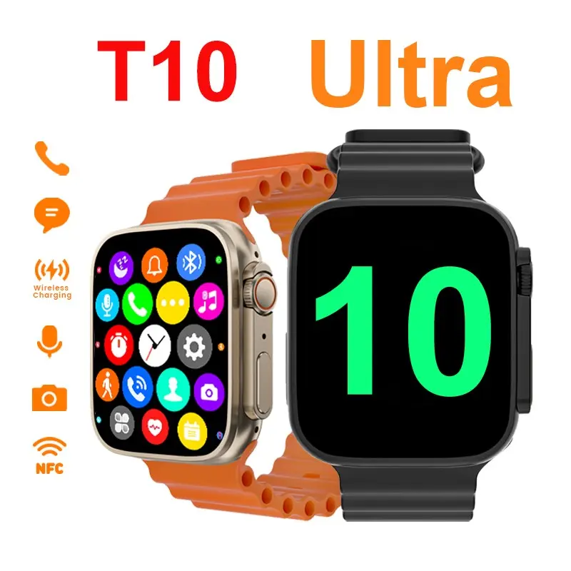 Unisex Smartwatch with 2.01-Inch Touchscreen, Message Alerts, Step Counter, Alarm, Timer, Music Control, Compatible with iOS & Android
