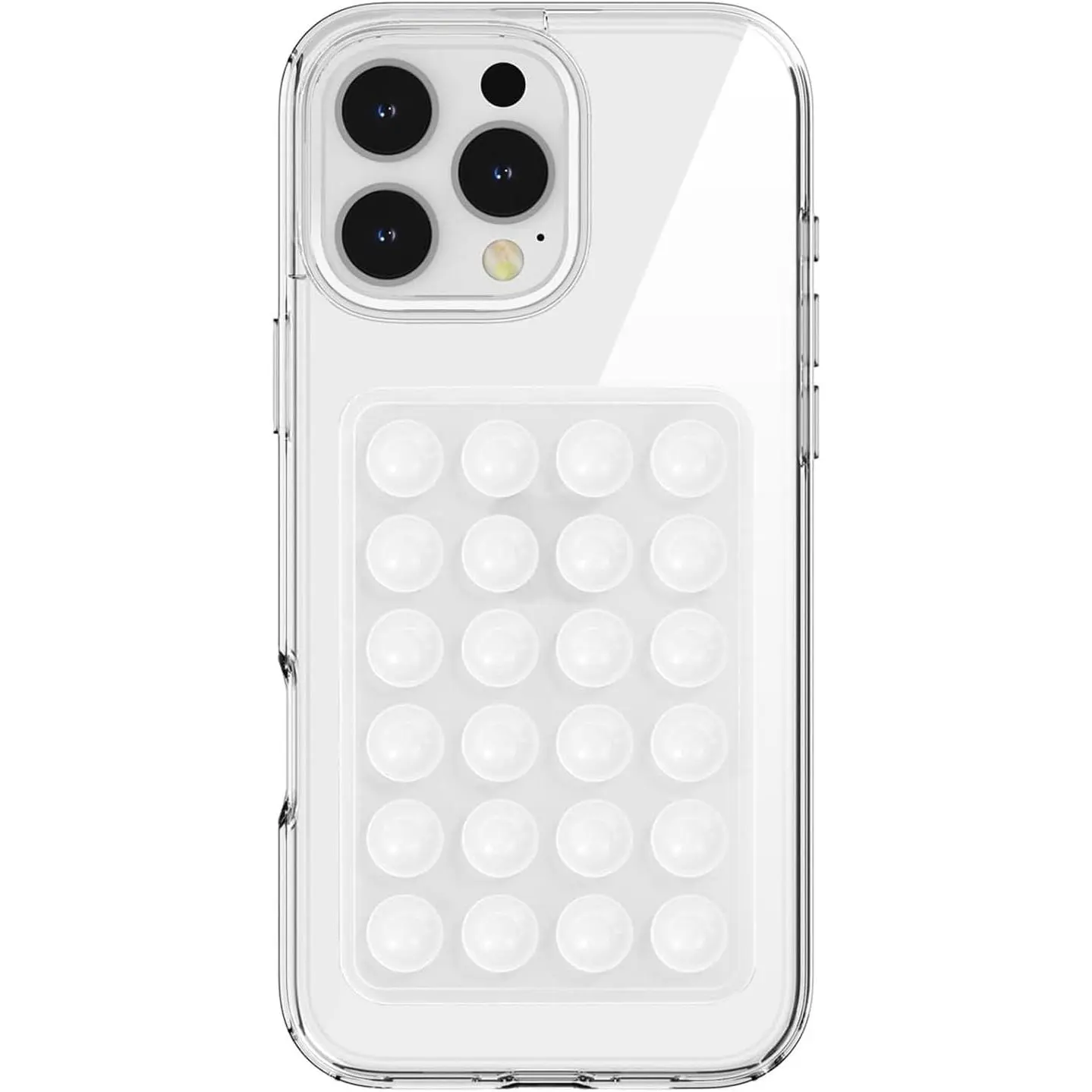 Anteel  Suction Phone Case Mount, Silicon Adhesive Phone Accessory for Smartphones, Hands-Free Mirror Shower Phone Holder for Selfies,  Videos (Translucent)