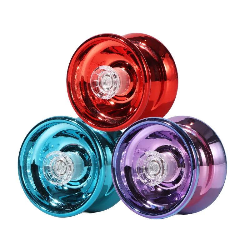 Glowing Alloy Yoyo for Beginners - Light-Up Yo-Yo with Animal Head Ring & Colorful String, Responsive Yo-Yo for Kids & Beginners, Perfect for Party Favors & Skill Development