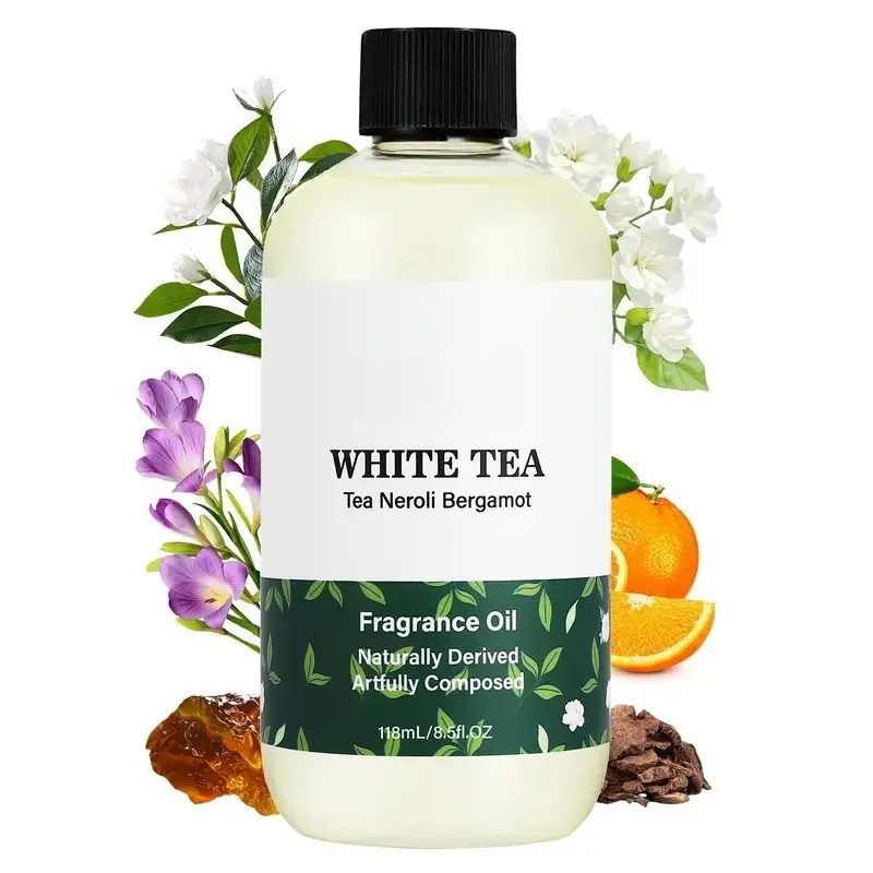 Westin-Inspired Fragrance Oil Refill, Unisex Selfcare White Tea Neroli & Bergamot, 118ml/4.1fl oz Single Bottle Aromatherapy Oil for Ultrasonic & Waterless Diffusers, Scented Oil