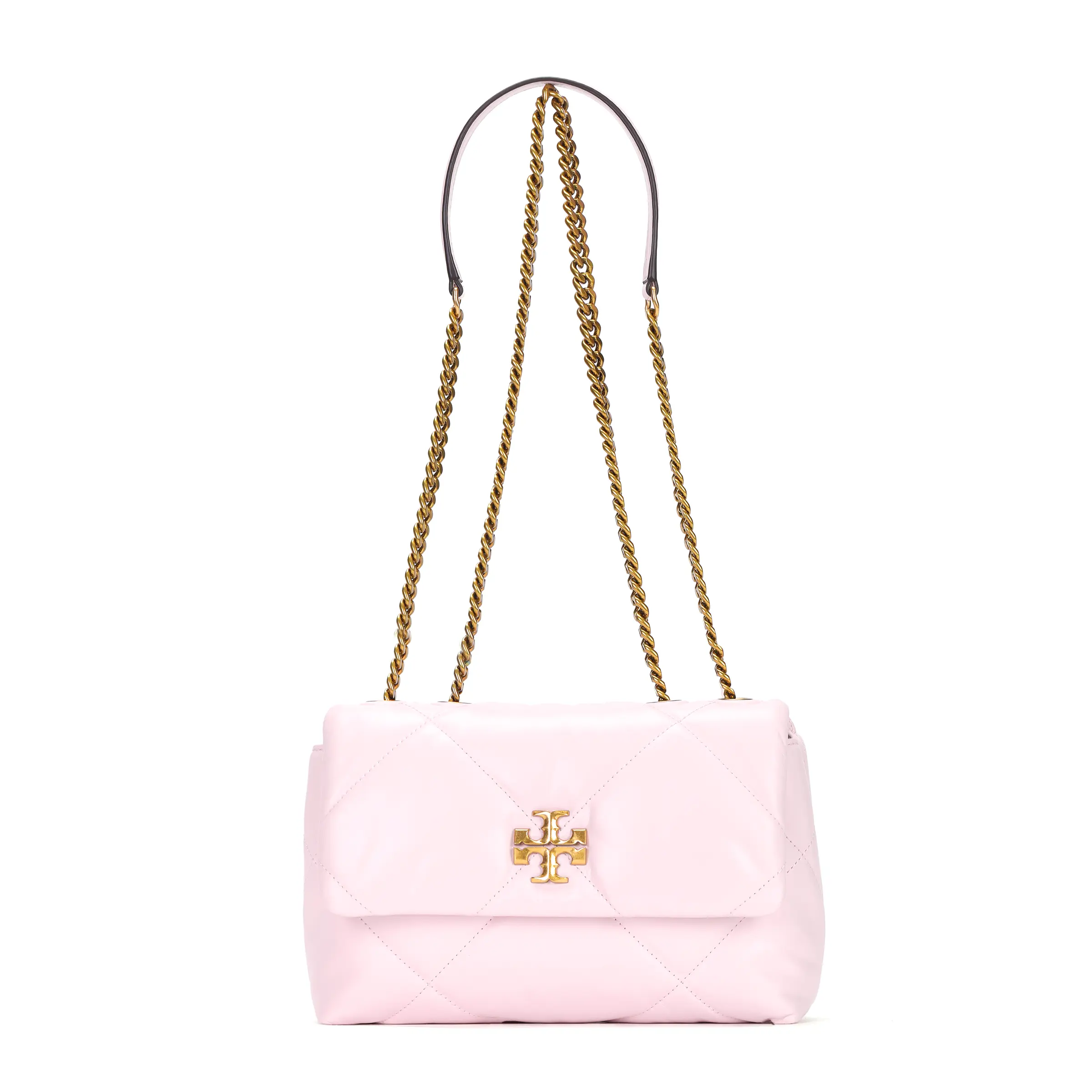 Tory Burch Kira Crossbody Bag for Women – Satchel Style in Rose Pink Nappa Leather