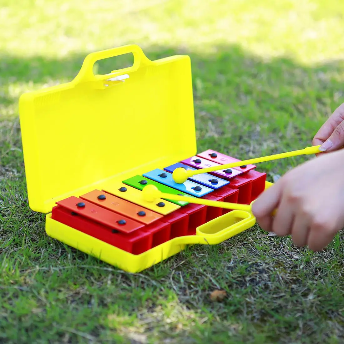 8-tone Glockenspiel, 1 Count Portable Colorful Xylophone Instrument with Mallets, Early Education Musical Instrument, Music Enlightenment Instrument