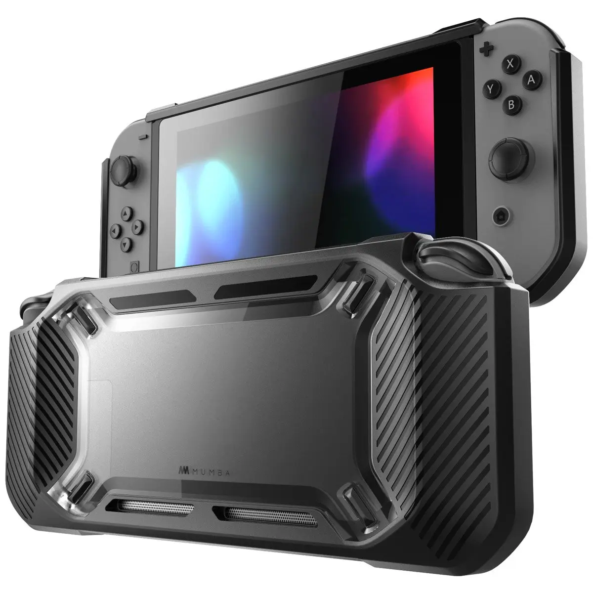 Heavy-Duty Snap-On Protective Hard Case Cover for Nintendo Switch 2017 Release - Slim, Rubberized Accessory for Switch Users (Black)