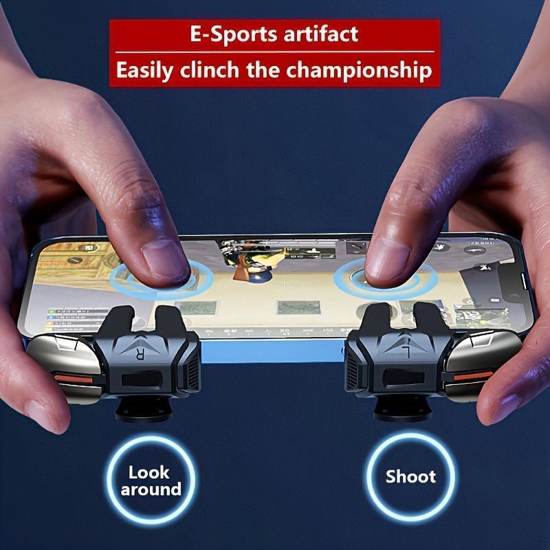 PUBG Mobile Triggers Combo, L2R2 4 Triggers Mobile Phone Controller for PUBG/Fortnite/Call of Duty/Rules of Survival, Aim & Fire Trigger for iPhone & Android Phones