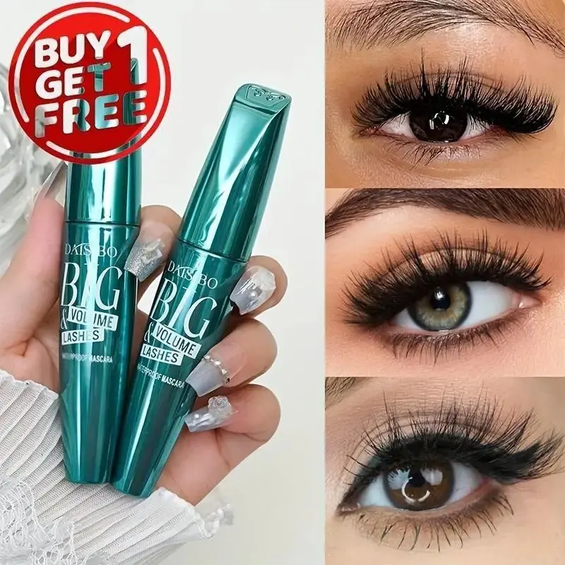 [ Buy 1 Get 1 Free ]Volumizing 4D Waterproof Beauty Longwear Mascara, Long-Lasting Curling And Lengthening Lash Makeup, Intense Black, Clump-Free Formula for Dramatic Eyes