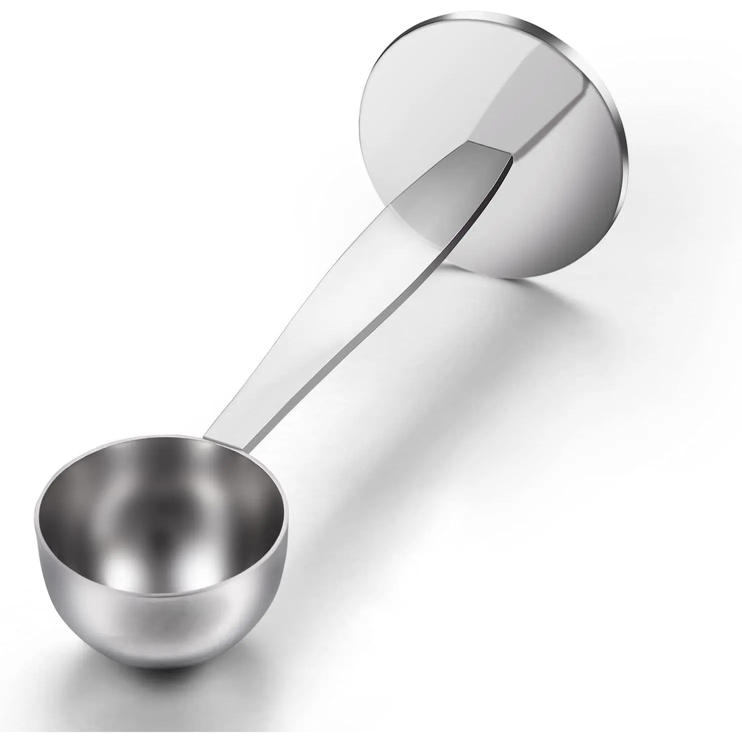 Two-in- Stainless Steel Coffee Scoop Tamping Spoon | -Purpose,  Hammer Tamper, Multi Function, For Measuring and Tamping