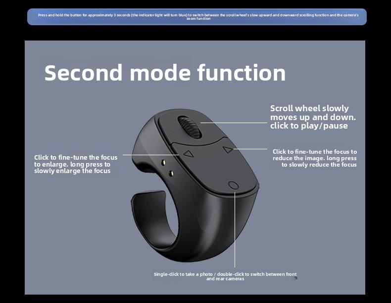 Stand Roller Ring Phone Controller Page Turner Video Remote Photo Lazy Remote Control Bluetooth Control