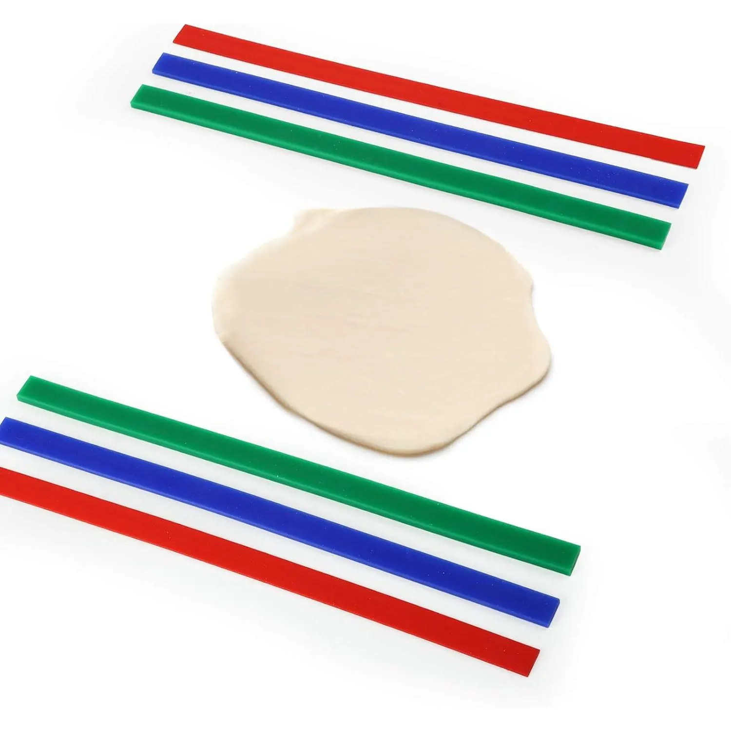6 count  Rolling Pin Guides Non-Stick | Rolling Pin Ruler, Dough Thickness Guides, For Cookies Noodles Pizza, Baking Strips for  Kitchen Restaurant