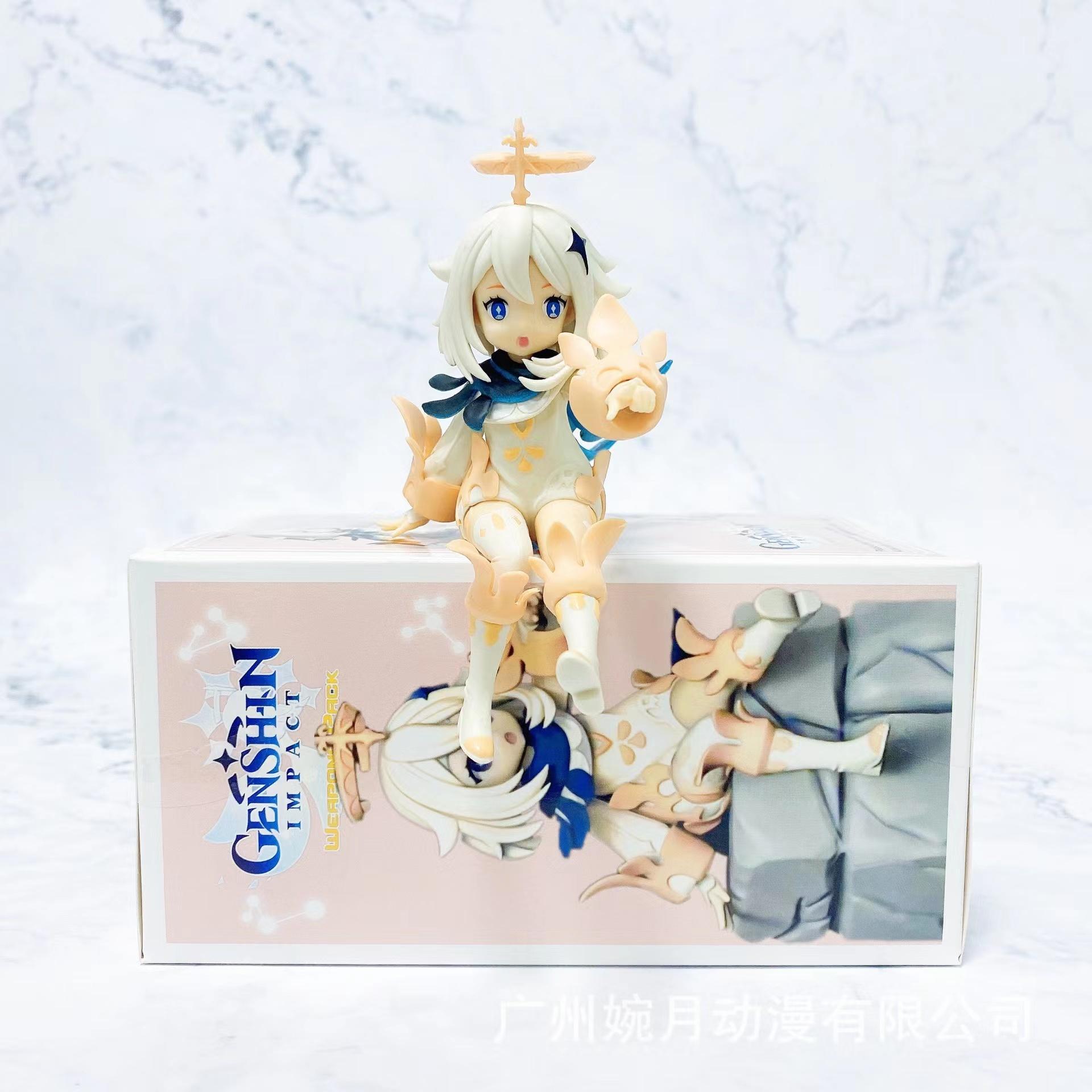 16CM Anime Game Genshin Impact Figure Paimon Sitting Position Anime Model Toys Gifts Collection Decoration Ornaments PVC