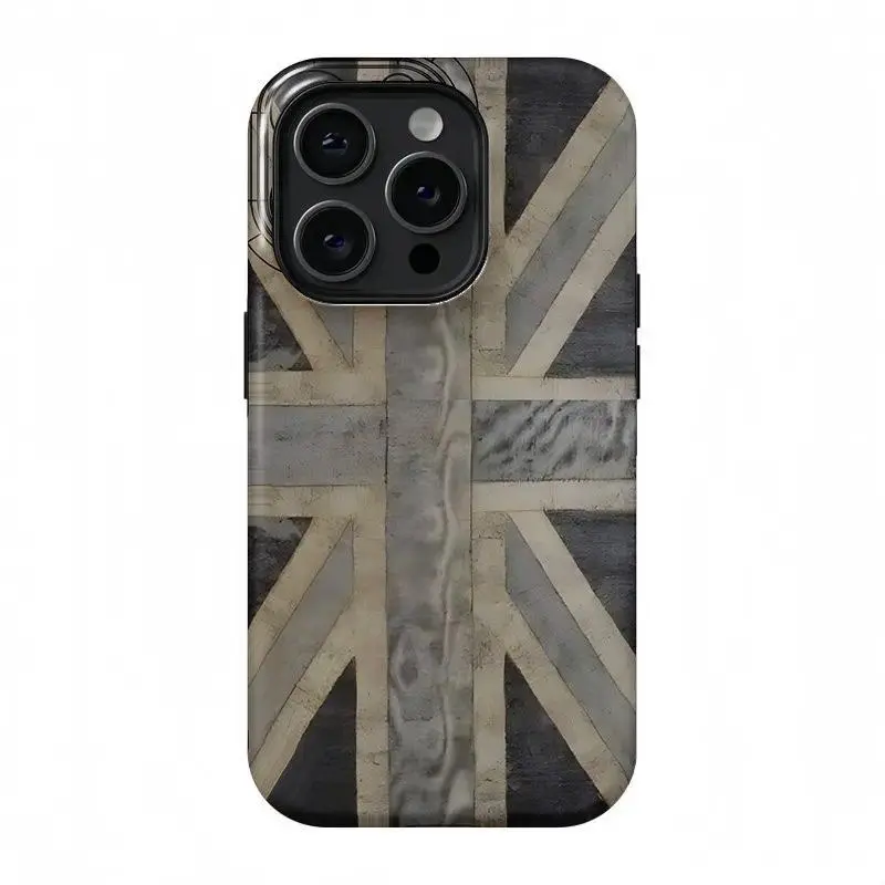 Vintage Union Jack Smartphone Case, Retro Flag Shell, Handheld Cellphone Cover Compatible with iPhone 11-17 Pro Max/Plus and Samsung Galaxy S23-25 Devices, Accessories