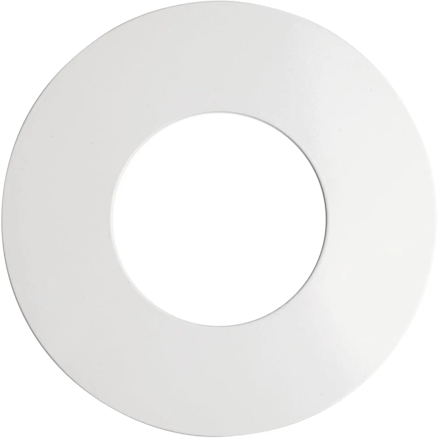 Ceiling Medallion for Recessed Can Light – Home Improvement Decorative Steel Flat Goof Ring & Cover Plate for 5" & 6" Cans, Small Ceiling Medallion for Chandeliers & Pendants, White