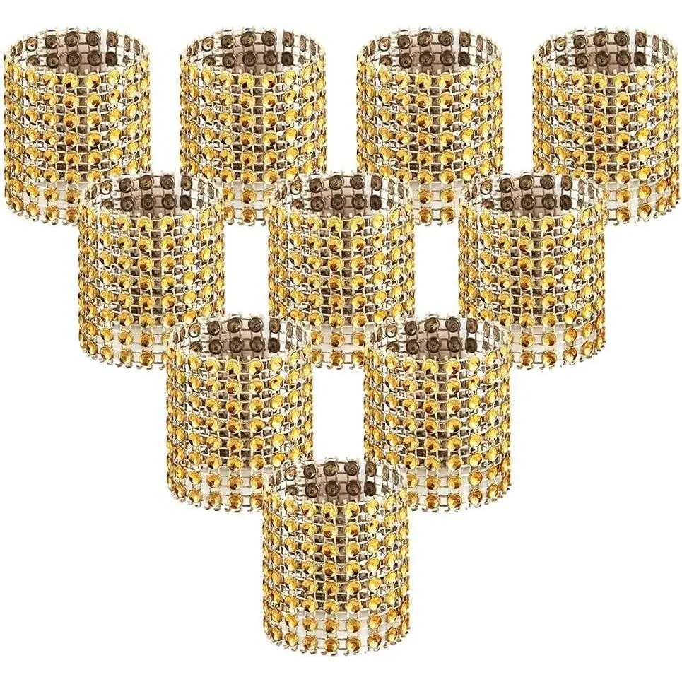100pcs Napkin Rings, Gold Napkin Rings Buckles for Table Decorations, Wedding, Dinner, Party, DIY Decoration