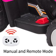 Garvee 12V Electric Ride-On Tractor with Detachable Trailer, Remote Control, 7 LED Headlights, Music & USB Port, 2+1 Gear Shift, Durable Treaded or EVA Tires, Suitable for Ages 3-6, Multiple Colors