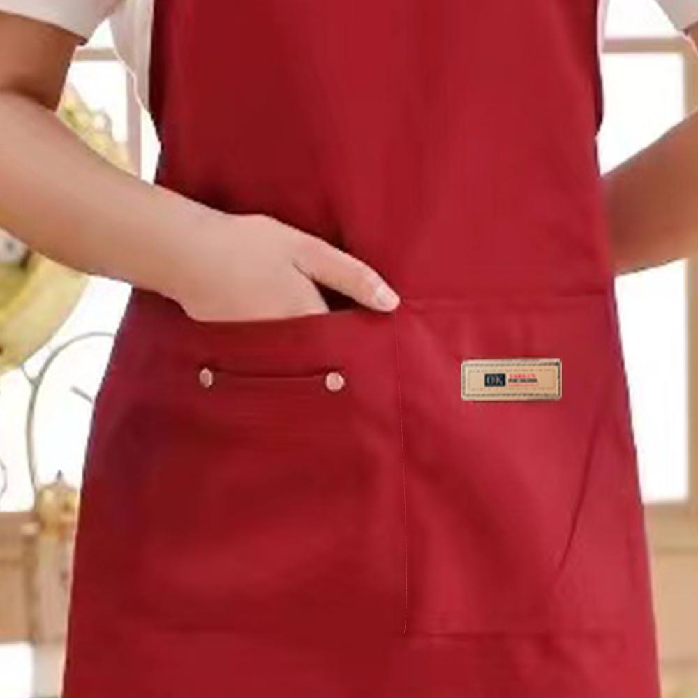 Waterproof Initial Letter Pattern Apron with Pocket, 1 Count Adjustable Shoulder-Strap Professional Apron for Cooking, Gardening, Painting and Baking, Kitchen Cooking Aprons