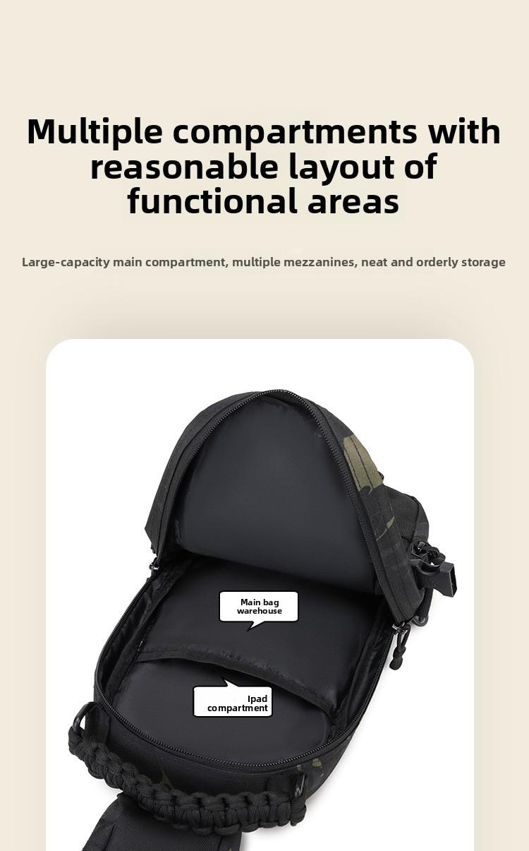 Backpack Camouflage Outdoor Breast Bag Men's and Women's Multifunctional Shoulder Oblique Span Bag Sports Mountaineering Travel Backpack gym