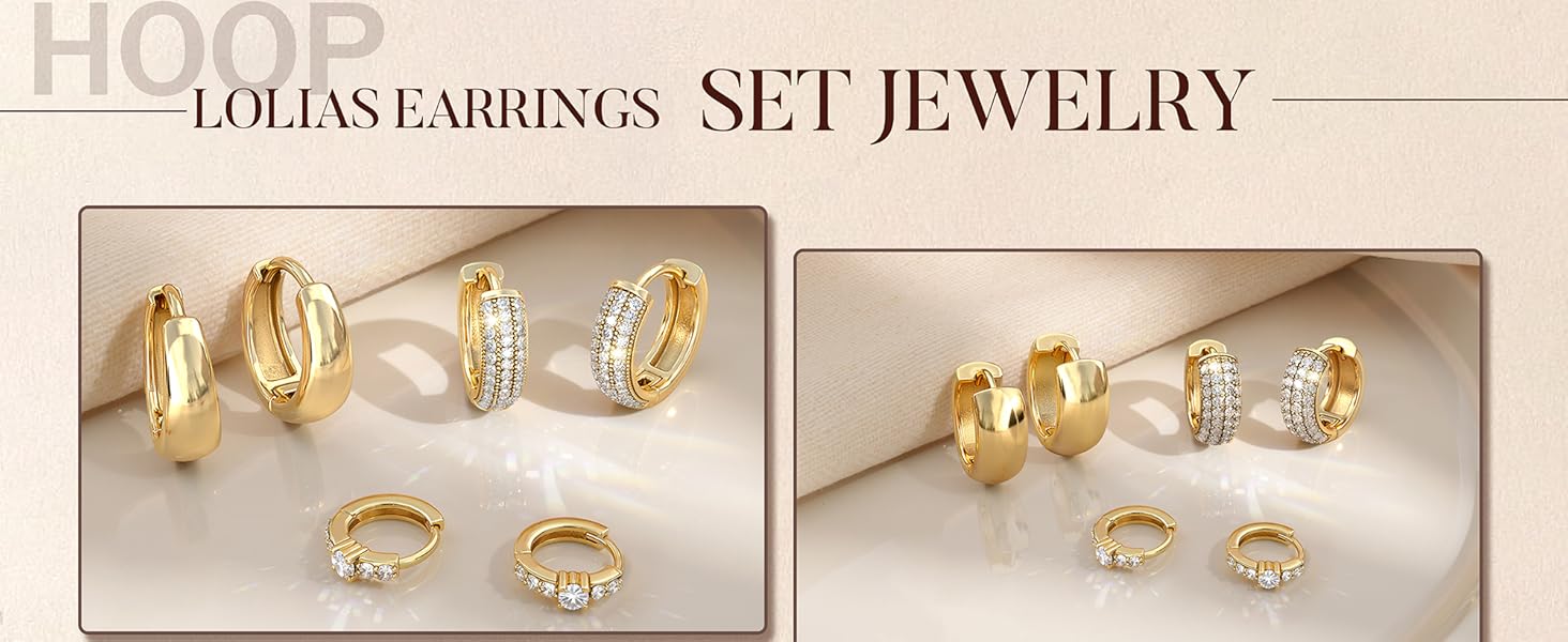 LOLIAS Small Chunky Gold Hoop Earrings for Women Hypoallergenic Gold Silver Hoops for Sensitive Ears Non Tarnish 14K Gold Filled Huggie Hoop Earring Stacks for Multiple Piercing Lightweight 3Pairs LOLIAS Small Chunky Gold Hoop Earrings for Women Hypoallergenic Gold Silver Hoops for Sensitive Ears Non Tarnish 14K Gold Filled Huggie Hoop Earring Stacks for Multiple Piercing Lightweight 3Pairs