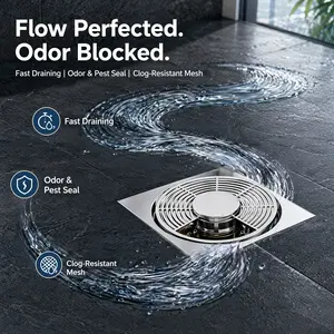 Floating Automatic Drainage Floor Drain Core One-Way Seal Anti-Odor Anti-Insect Hair Strainer