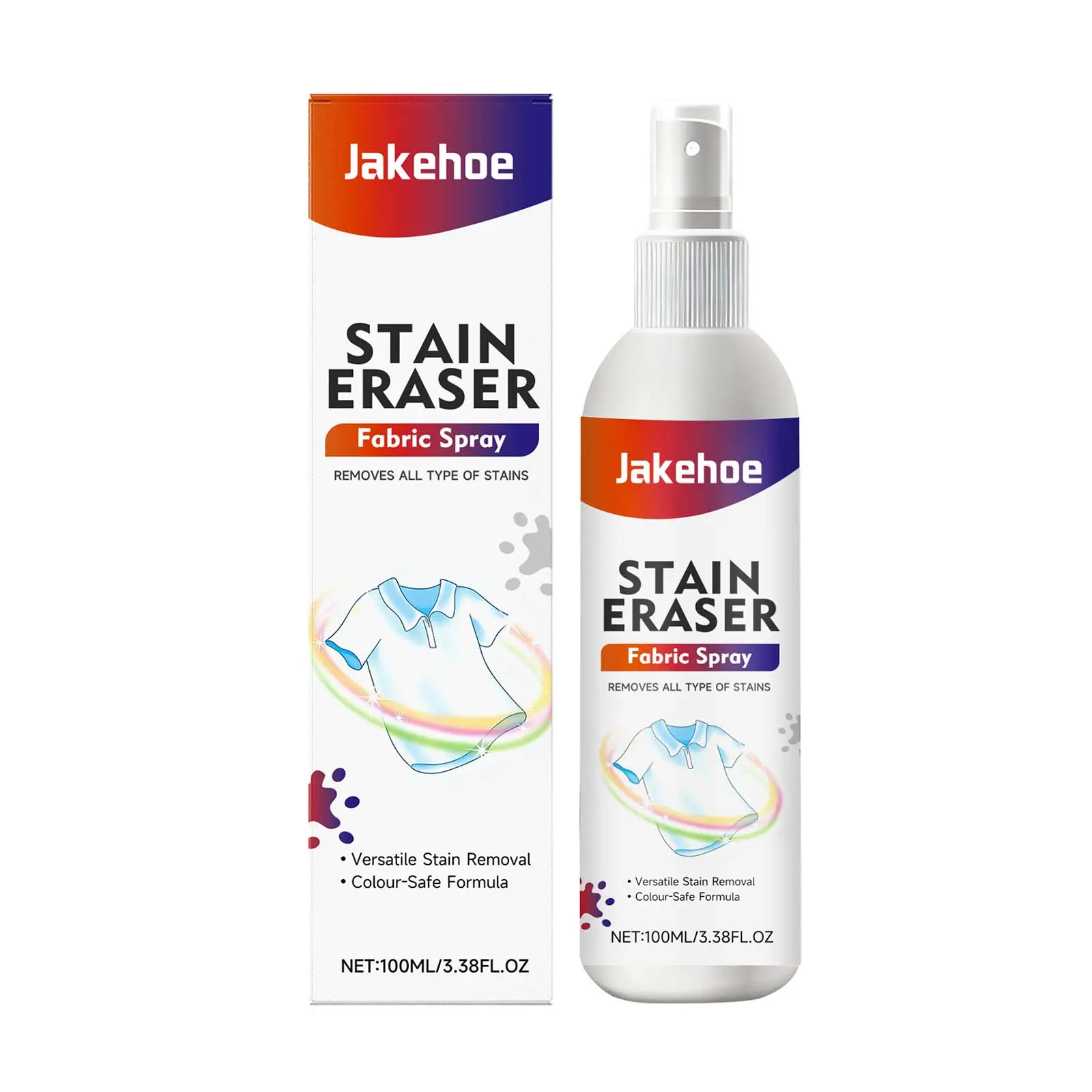 Jakehoe Fabric Cleaning Spray Gentle Cleaning Fragrance Care Spray for Clothing Oil Stains
