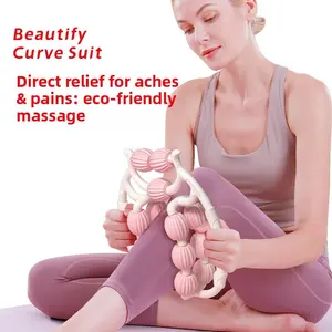 Leg Slimming Magic Tool: 15-Wheel Double-Row Leg Massager for Smoothing Thick Legs, High-Efficiency Home Use Roller Leg Slimming Equipment