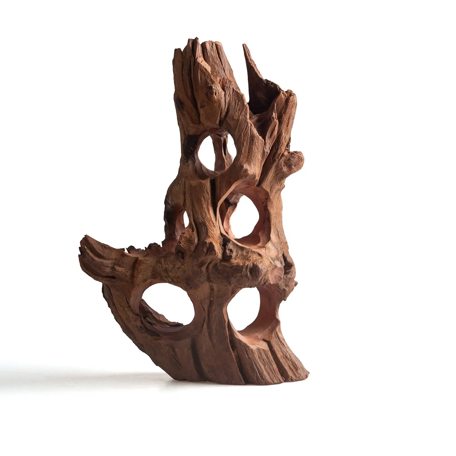 1pcs Multi-Hole Driftwood Aquarium Decor, Natural Wood Fish Tank Ornament, Eco-Friendly Aquascaping Accessory, Durable & Aesthetic Design