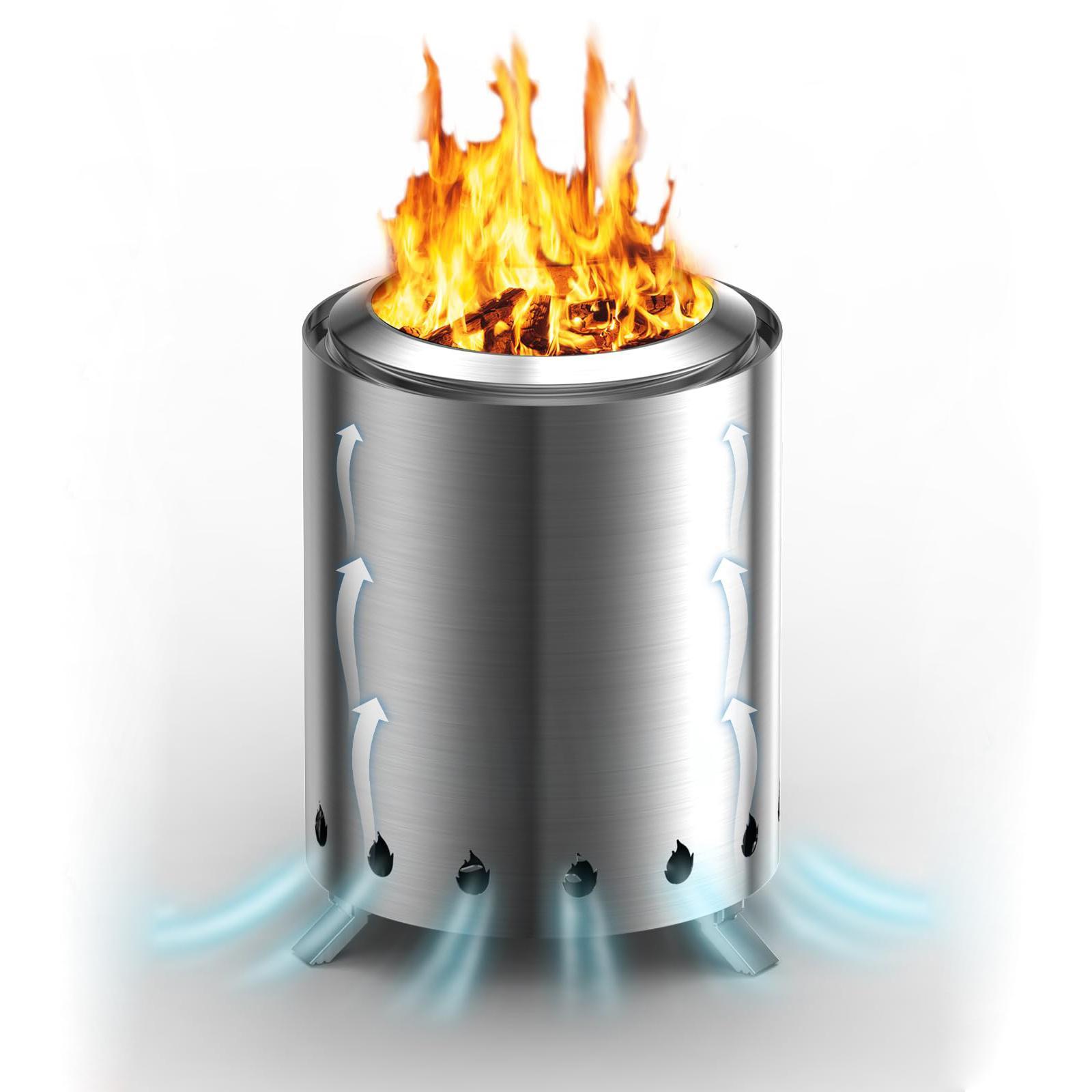 Outdoor Tabletop Fire Pit with Stand, Mini Fire Pit with Travel Bag, Portable Fire Pit, Low Smoke Stove, Suitable for Urban Yard Parties and Suburban Camping, Valentine's Day Gift