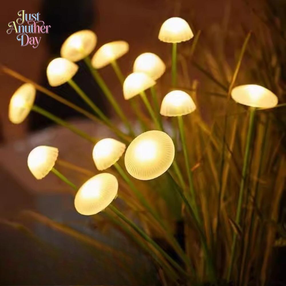 Solar Jellyfish Light Outdoor Garden Landscape Fiber Optic Ambient Light Garden Balcony Decoration Mushroom Ground Plug Lawn Light