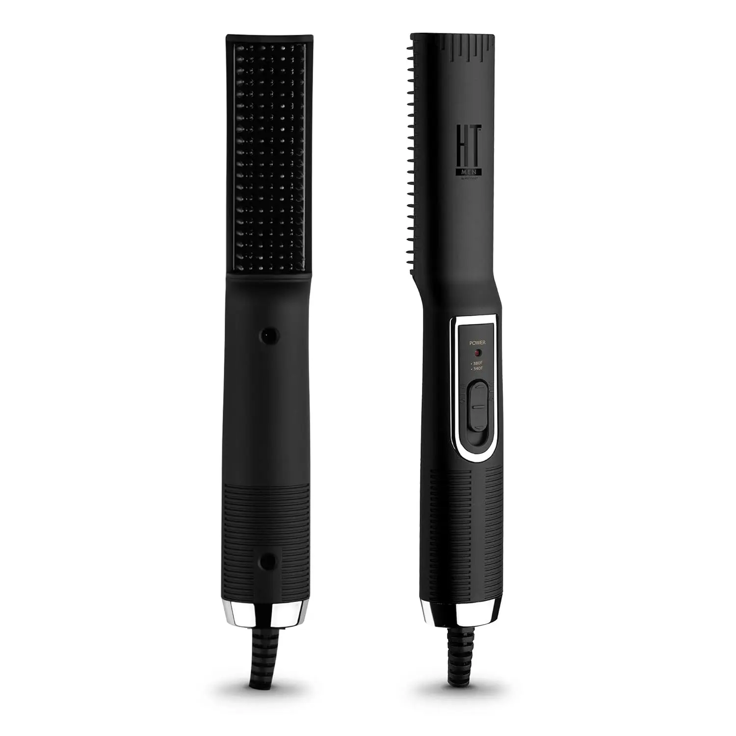 Hot Tools Men’s Ceramic Beard Straightener Brush - Fast Heating, Single Unit, for a Smooth Finish, Men's Stuff, Male, Facial Hair, High Heat, Straightening, Consistent Smoothing