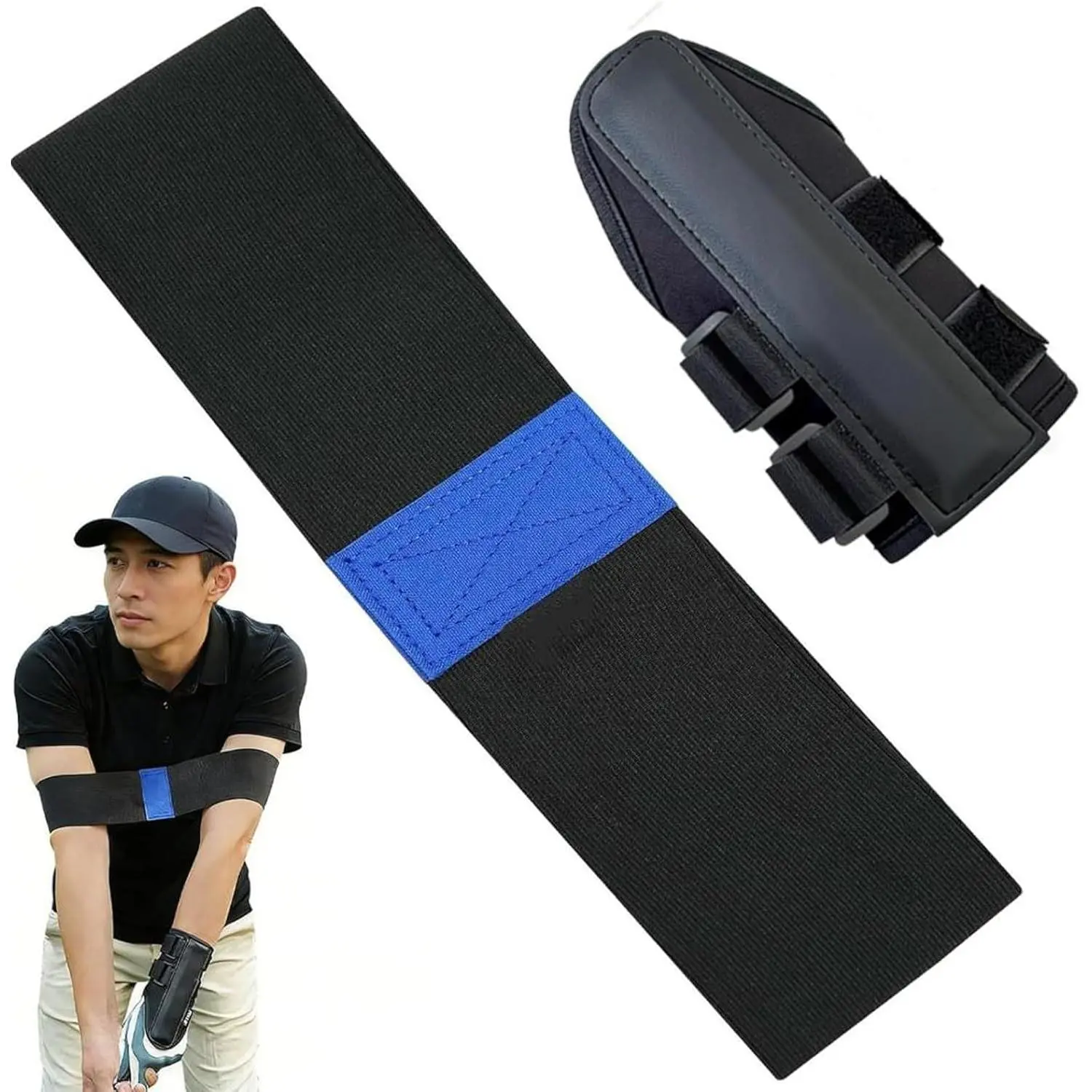 Golf Wrist  Aid with Arm Band & Golf Wrist Brace, Golf  Aid to Correct Wrist Angle and Develop  Memory for Beginner Golfers