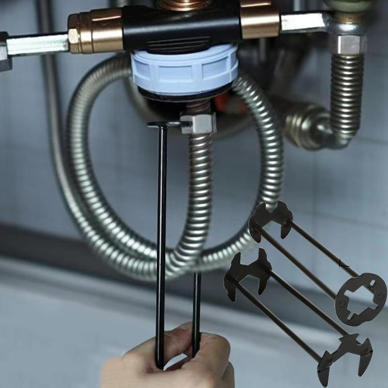 2 PCS Multifunctional Sink Wrench, 7 Sizes Universal Under Sink Plumbing Tools, Basin Faucet Tight Spaces Sink Tool