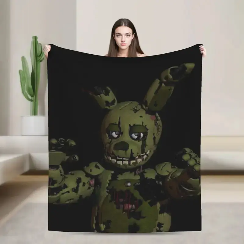 Super Soft Springtraps Fnaf Throw Blanket Premium Flannel Fleece Lightweight  Bed Blanket Cozy Fluffy Blankets All Season Use