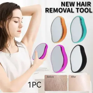Reusable Women's Leg Hair Remover, Magic Crystal Glass, No Shaving Needed, Washable Nano Glass Epilator, Waterproof & Alcohol-Free, Hair Removal Epilator