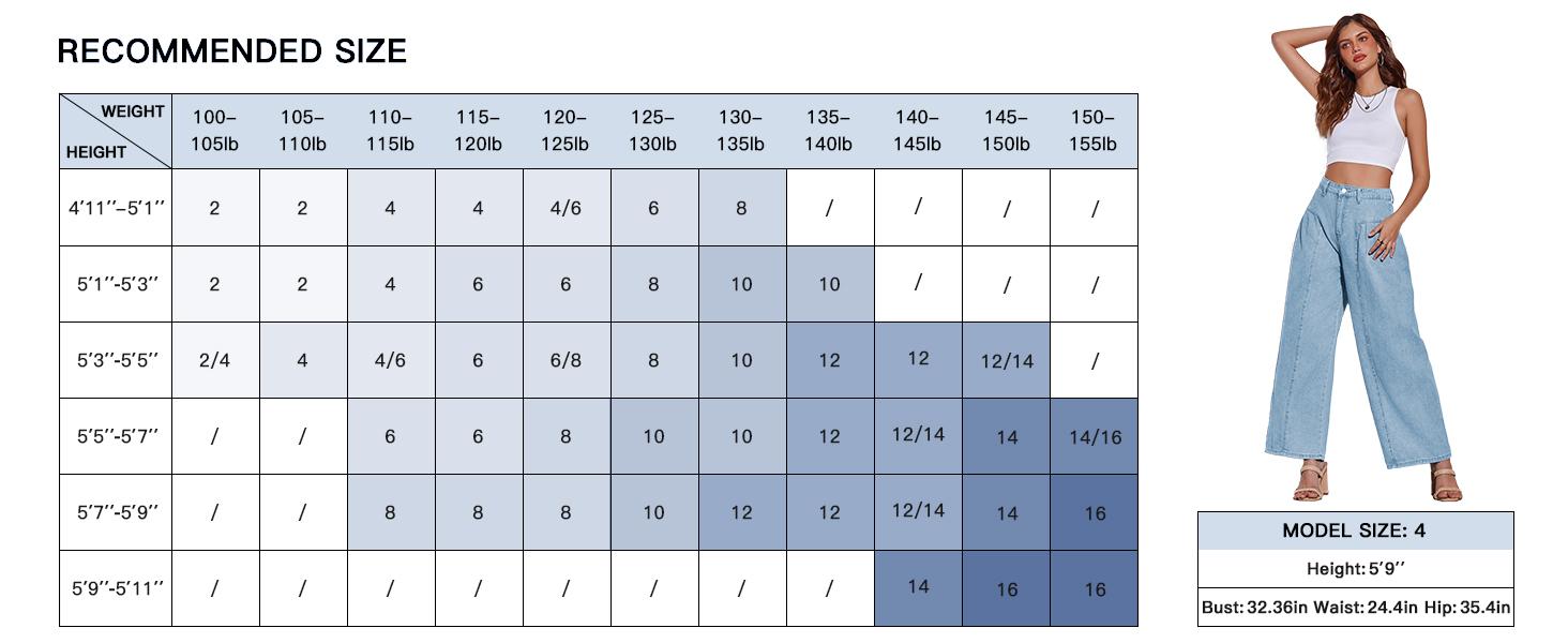 Imily Bela  Womens Baggy High Waisted Jeans Loose Boyfriend Wide Leg Side Pleated Denim Pants