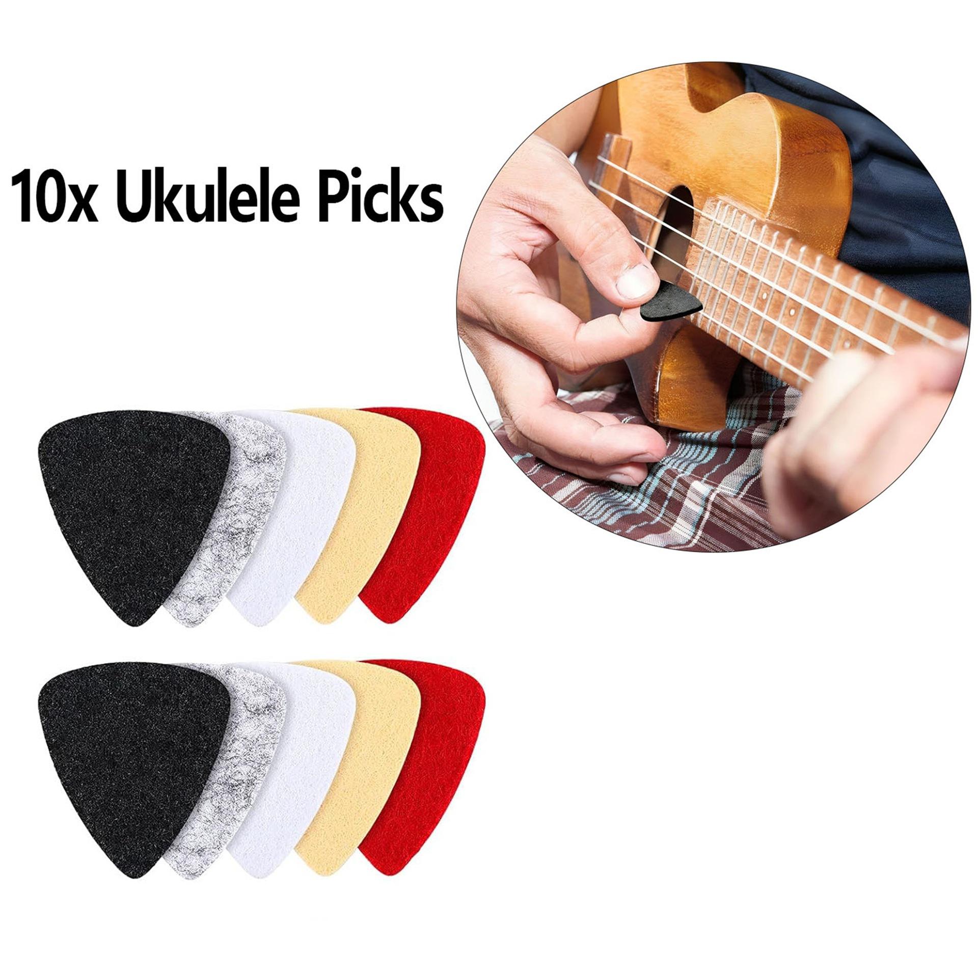 10 pieces of ukulele picks, UK wool felt picks, universal for ukulele, nylon string picks for four-string guitar