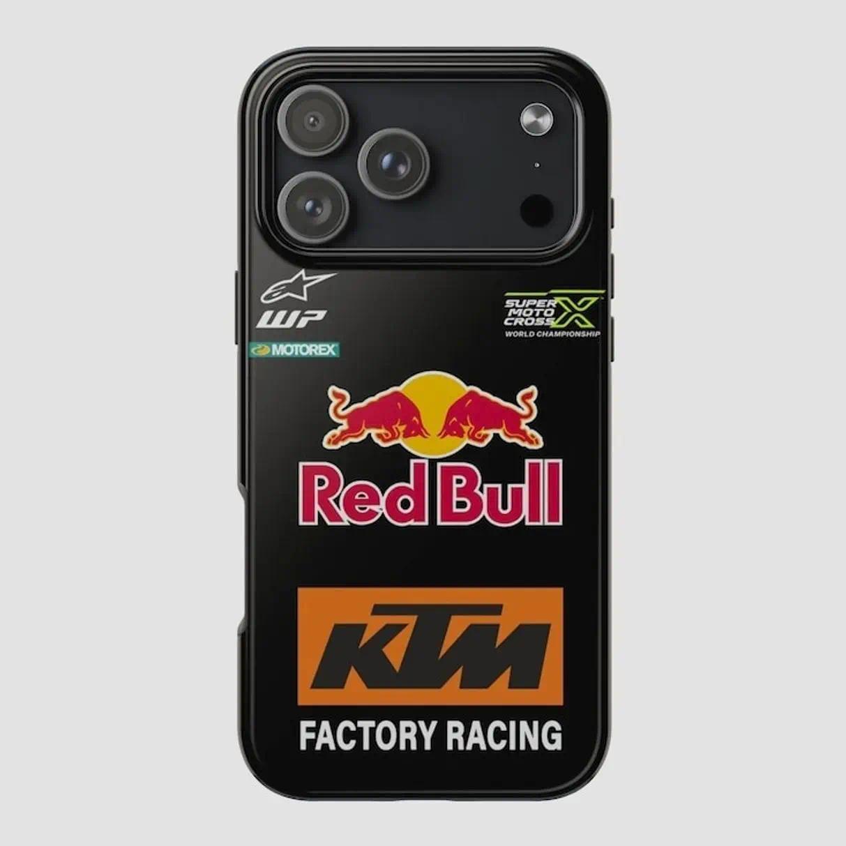 Red Bull KTM GasGas Racing phone Cases For iPhone 17 16 15 14 13 12 Promax Pro Plus, Double-layer hard shell protection,best Gift