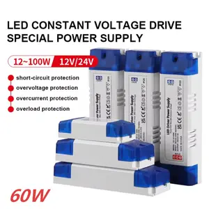 AC 110V/220V to DC 12V 24V 5A 2.5A 60W Universal Regulated Switching Power Supply Transformer Adapter LED Driver for LED Strip, CCTV Camera System, Radio 3D Printer, Computer Project, Home Appliances, Security System, Audio Equipment