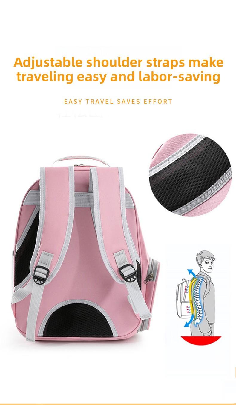 Pet Backpack Carrier - Breathable Transparent Space Capsule Astronaut Design with Mesh Pocket & Adjustable Straps, Portable Large Capacity Travel Backpack for Small Dogs & Cat