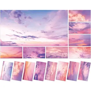 8 Pack Fluorescent Light Covers with 80 Magnets Decorative for Classroom Ceiling Light 4 x 2 Feet Magnetic Light Filter Easy Install for Office School Hospitals Drop Ceiling Supplies(Sunset)