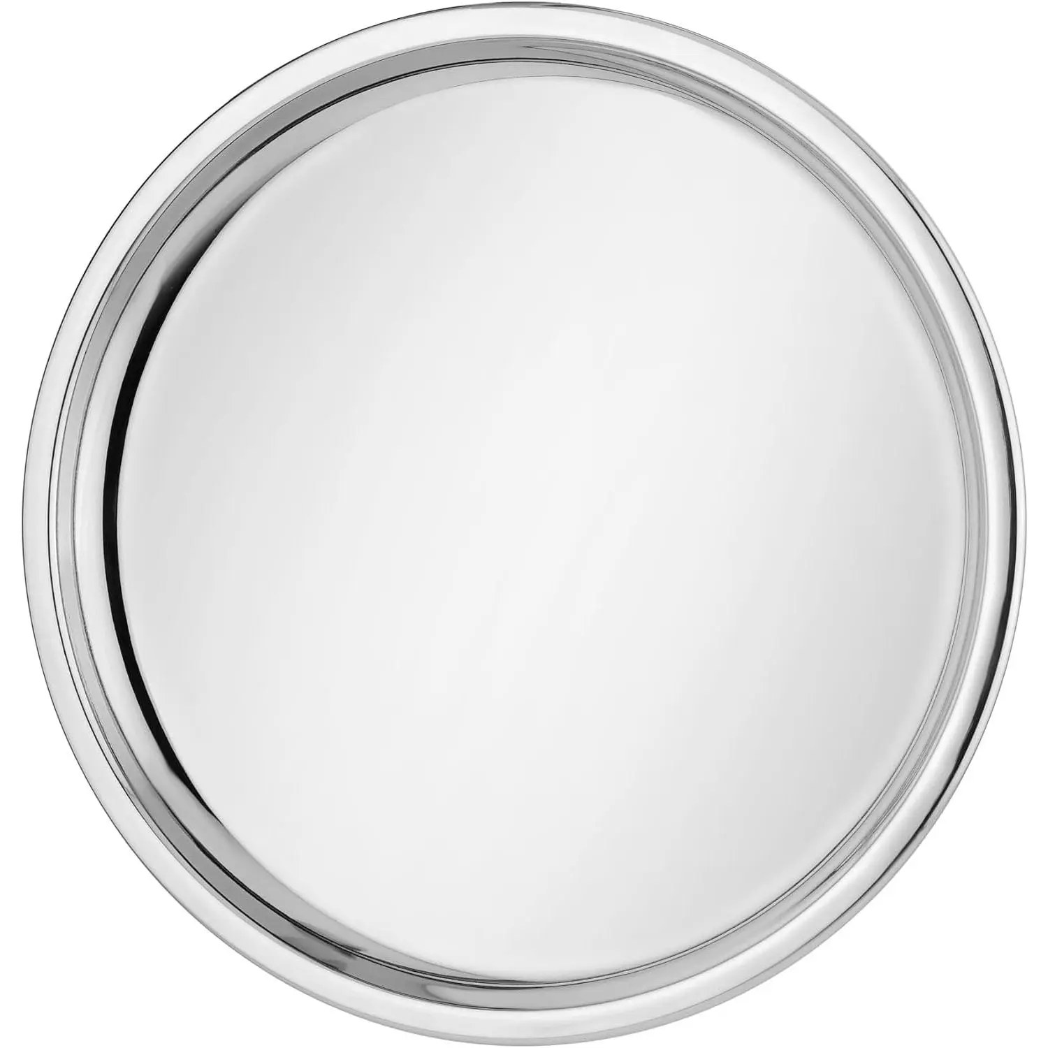 Stainless Steel  Plates, 9" Polished Non Divided Stainless Steel Plates, Pediatrician Designed & Non , Unbreakable, Dishwasher Safe, Single Classsic