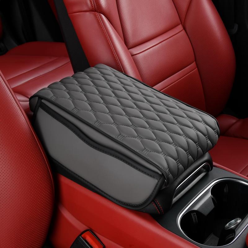 Car Center Console Armrest Protector, Plaid Pattern Car Armrest Protective Pad, Universal Car Armrest Box Booster Guard Pad, Boyfriend Gift, Car Stuff, Car Organization