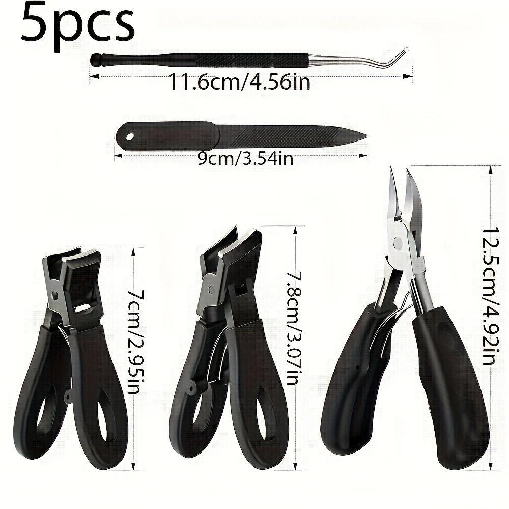 5pcs Includes Heavy Duty Clippers Nail File Cuticle Nipper Grooming Tools Professional Manicure Set Foot Care Stainless Durability Pedicure Kit 5pcs Includes Heavy Duty Clippers Nail File Cuticle Nipper Grooming Tools Professional Manicure Set Foot Care Stainless Durability Pedicure Kit