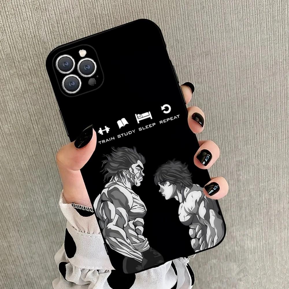Anime Baki H-Hanma  Phone Case For iPhone17 ,16 ,15,14,13,12,11,Plus,Pro Max,XS,X,Soft Silicone Black Cover