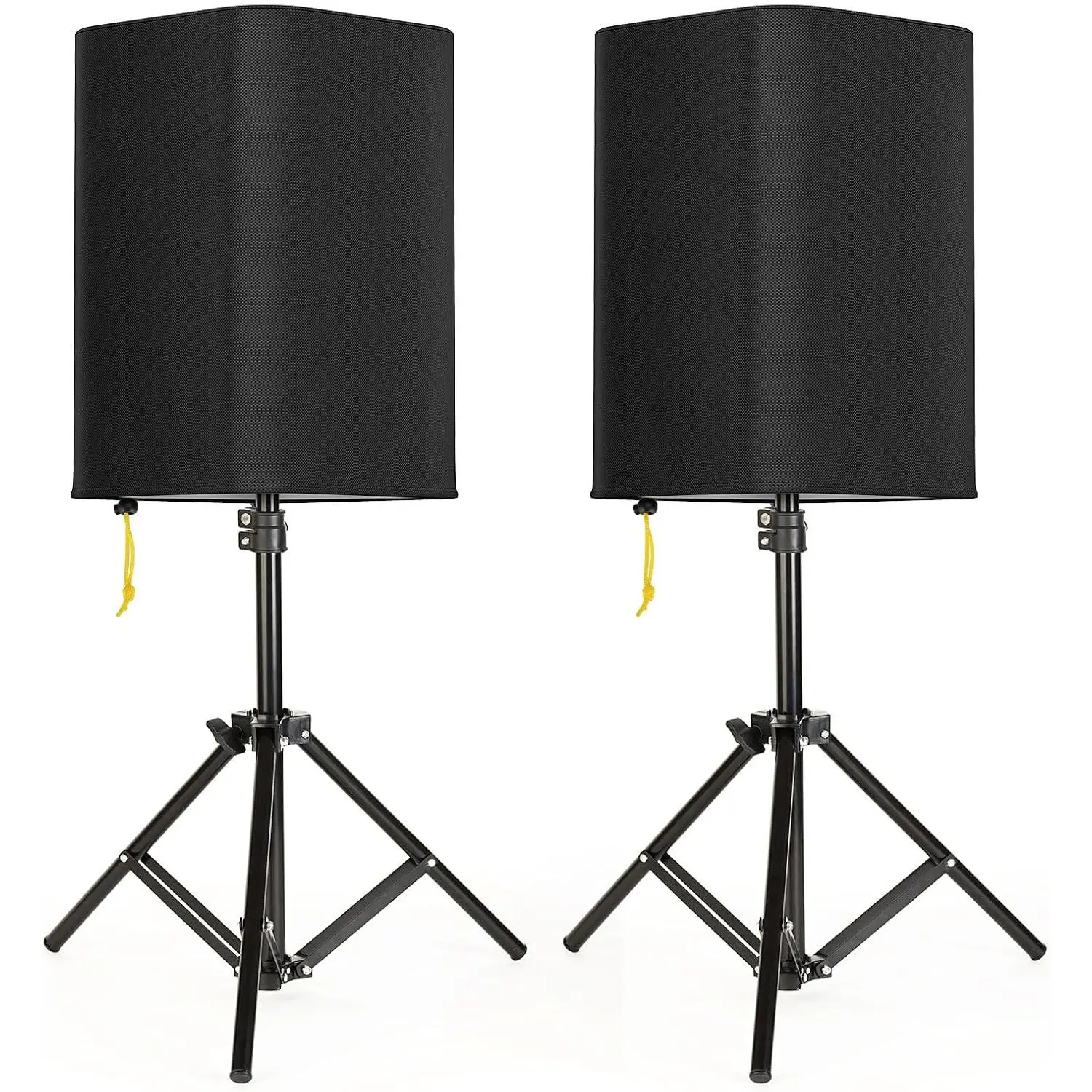15 Inch PA/DJ Speaker Cover for  Speaker Mounted  Stand, 2 Pack Outdoor Speaker Cover 600D Thick Oxford Fabric  UV Protection (Black)