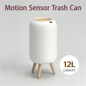 Induction Motion Sensor Water-Resistant Water Proof Trash Bin - Nordic Classic Style, Eco-Friendly Multifunctional Space-Saving Household Gadget for Bathroom, Office