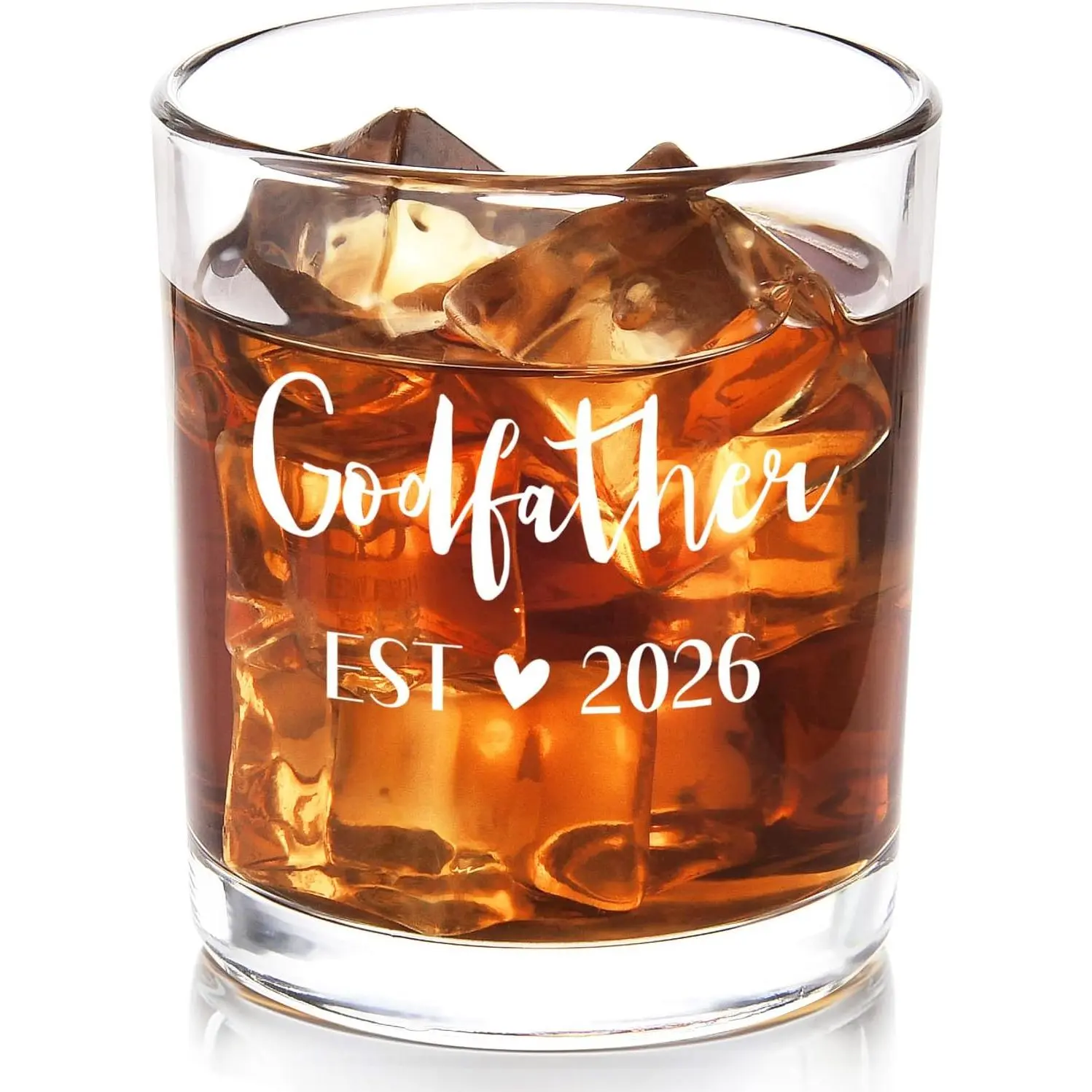 Godfather Proposal Gifts for Men, Godfather Est 2026  Glass, Father's Day Birthday  Baptism Gifts for God Father, 10 Oz 2026  God Father Old Fashioned Glass