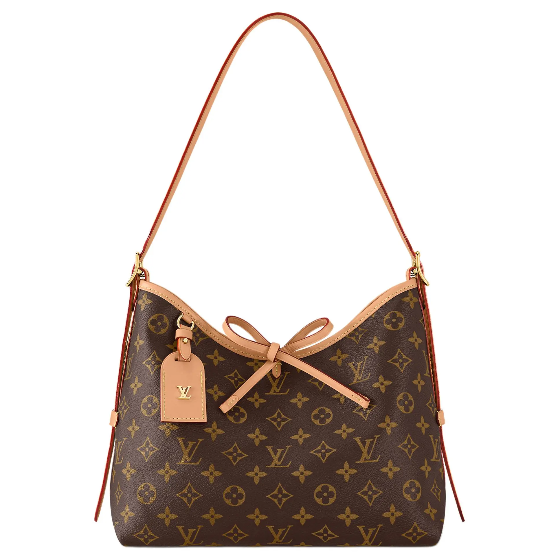 Louis Vuitton Carryall PM Classic Monogram Canvas Tote Bag with Leather Trim – Women’s Small Handbag in Brown