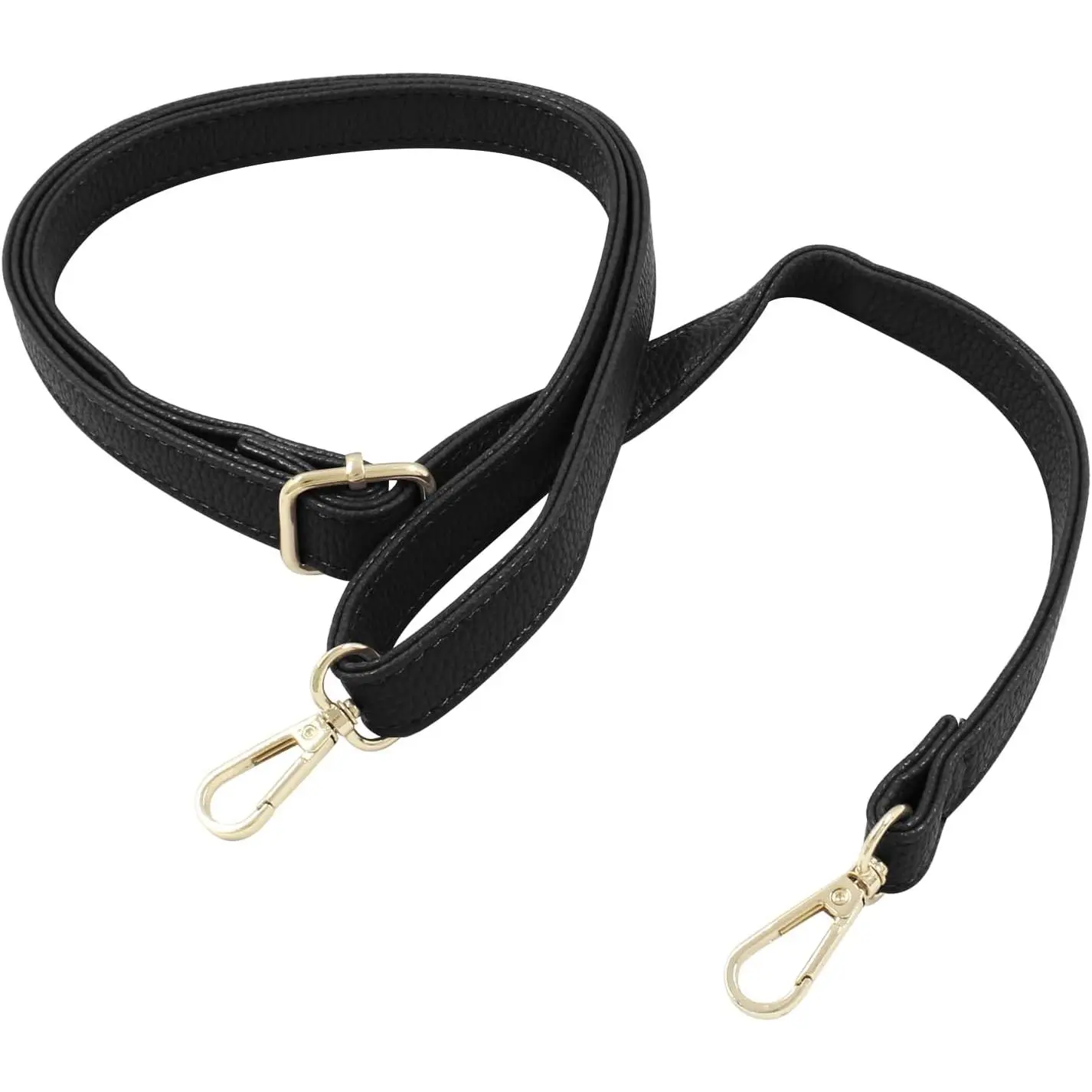 Black Purse Straps Leather Straps, Bag Straps  Crossbody Leather Adjustable  Strap, 27-51 Inch