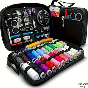 100-Piece Portable Sewing Tool Kit With 24 Colors Thread And Assorted Needles, Compact Mini Travel Emergency Clothing Repair Set, Practical Craft Supply Accessory For Daily Home Use And Outdoor Trips