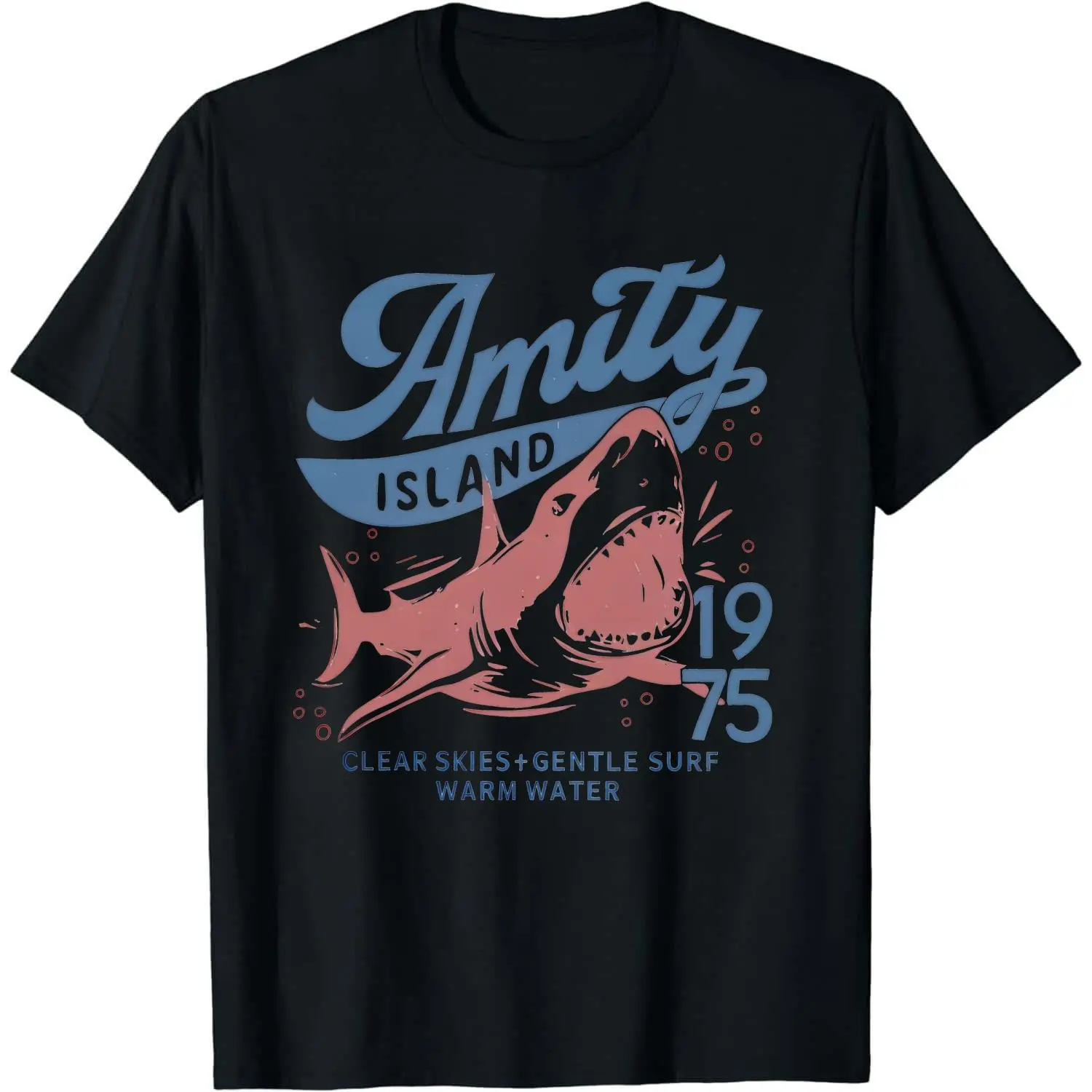 Jaws Amity Island 1975 Unisex Tee, Movie Inspired Gift,  T-Shirt for Film Buffs, Retro Summer Shirt, Vintage Beach Tee