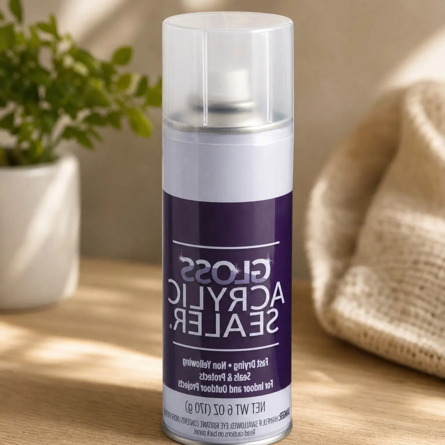 Clear Gloss Acrylic Sealer Spray Finish, 6 Oz, Original Version
