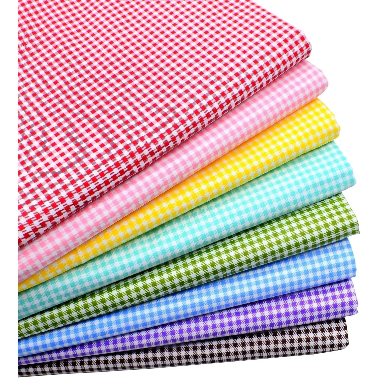 Gingham Fat Quarters Fabric Bundles, Quilting Fabric for Sewing Crafting, 18 x 22 InchesGift